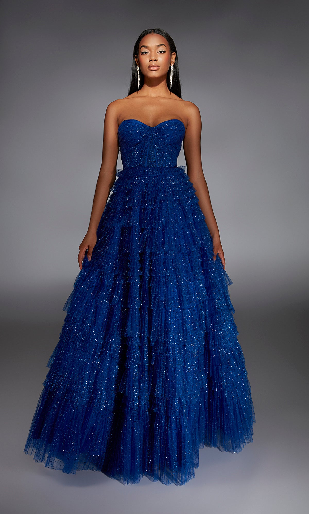 Alyce Paris 61774 Alyce Long Strapless Shimmery/Sparkly Ballgwn Dress