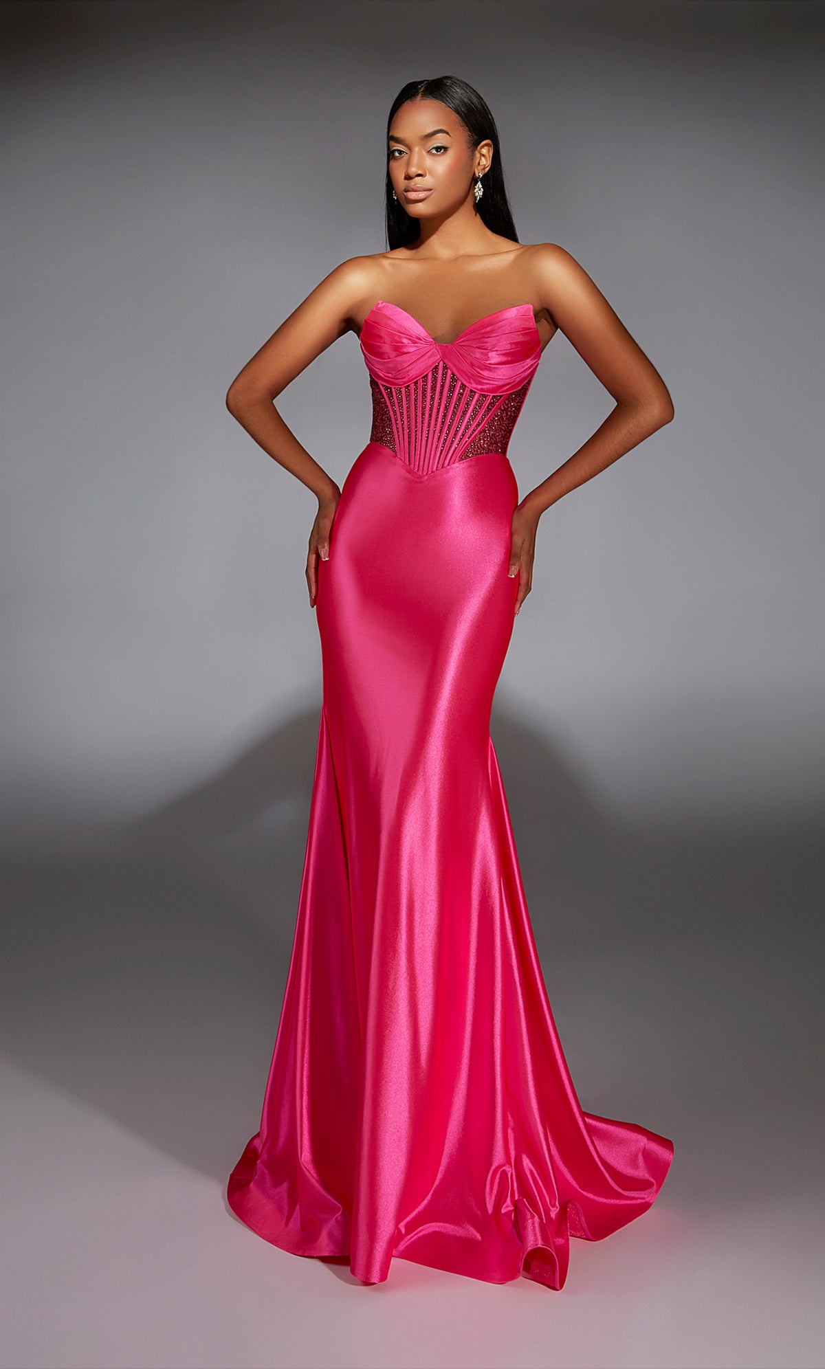 Alyce Paris 61851 Alyce Long Long без бретелек Корсет и платье для вспышки