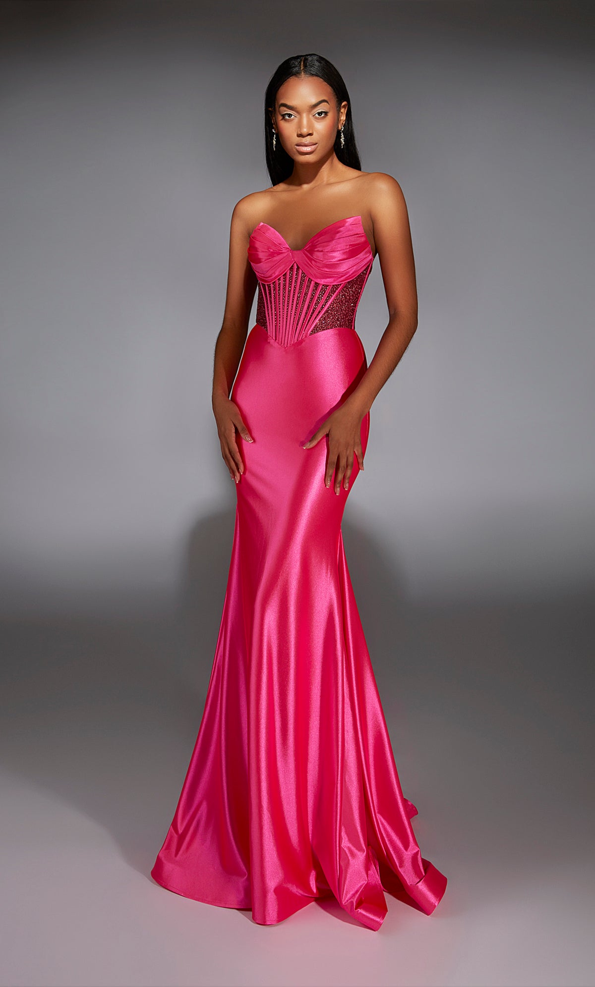 Alyce Paris 61851 Alyce Long Long без бретелек Корсет и платье для вспышки
