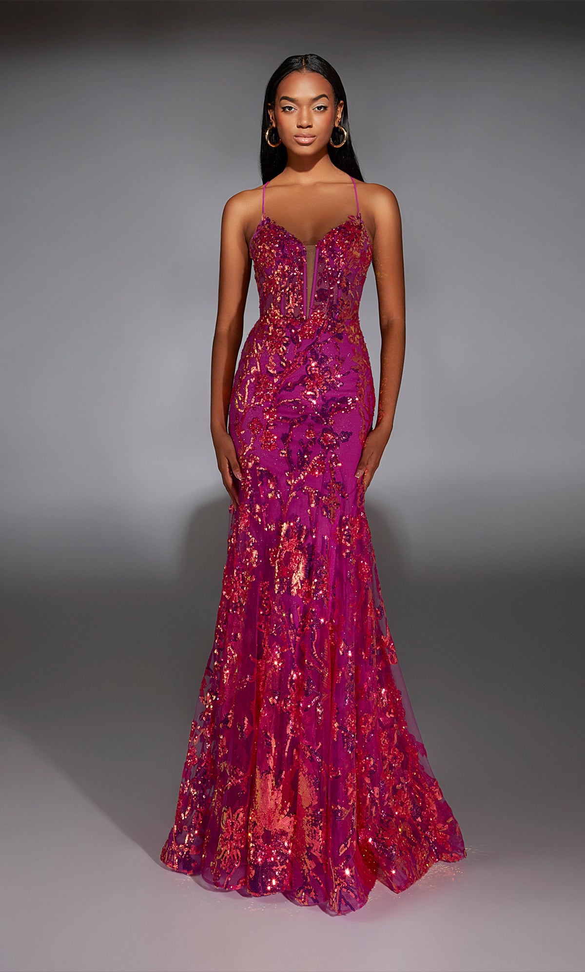 Alyce Paris 61854 Alyce Long Pluning Train Mermaid Dress