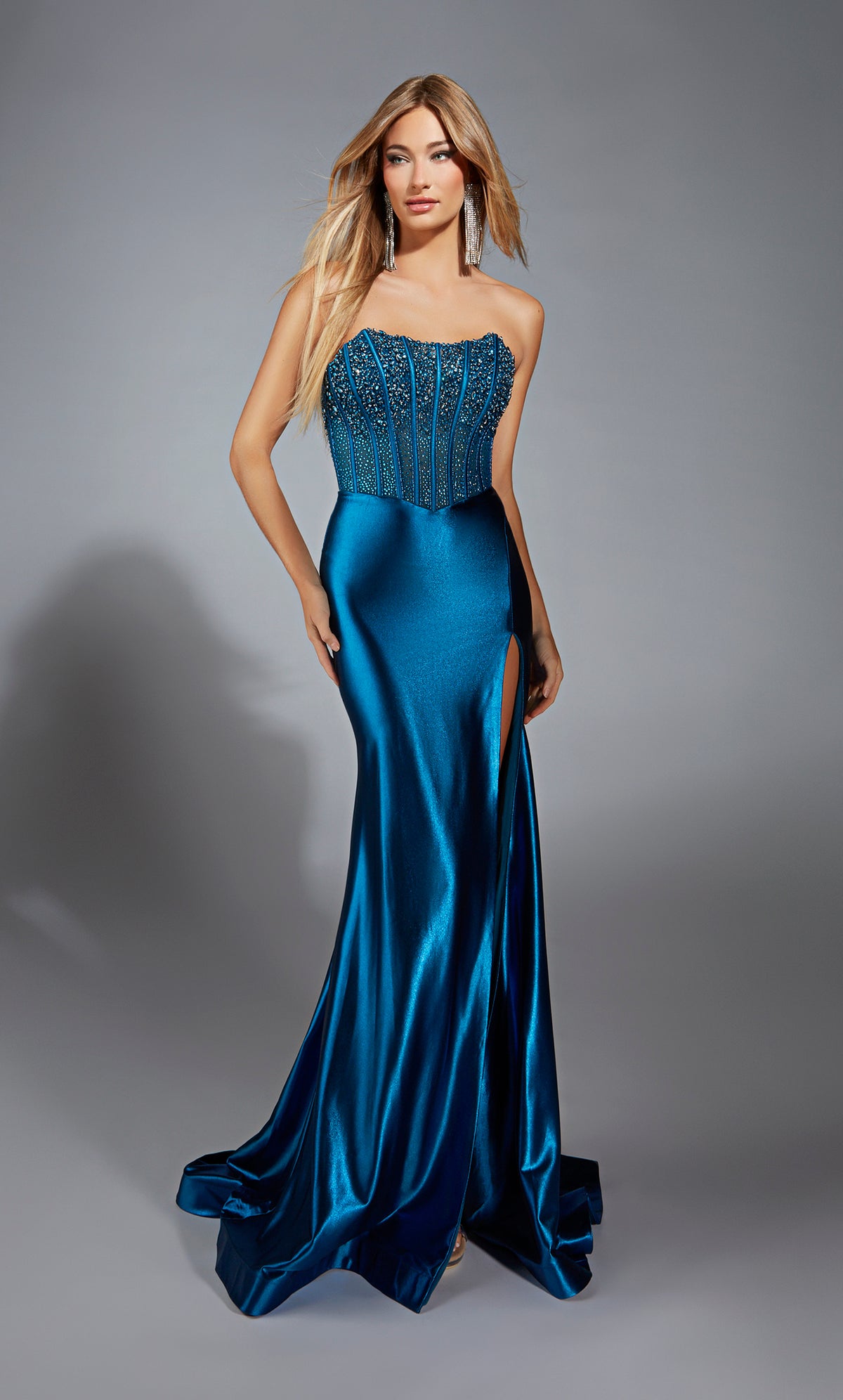 Alyce Paris 61879 Alyce Long без бретелек Корсета и вспышка платья