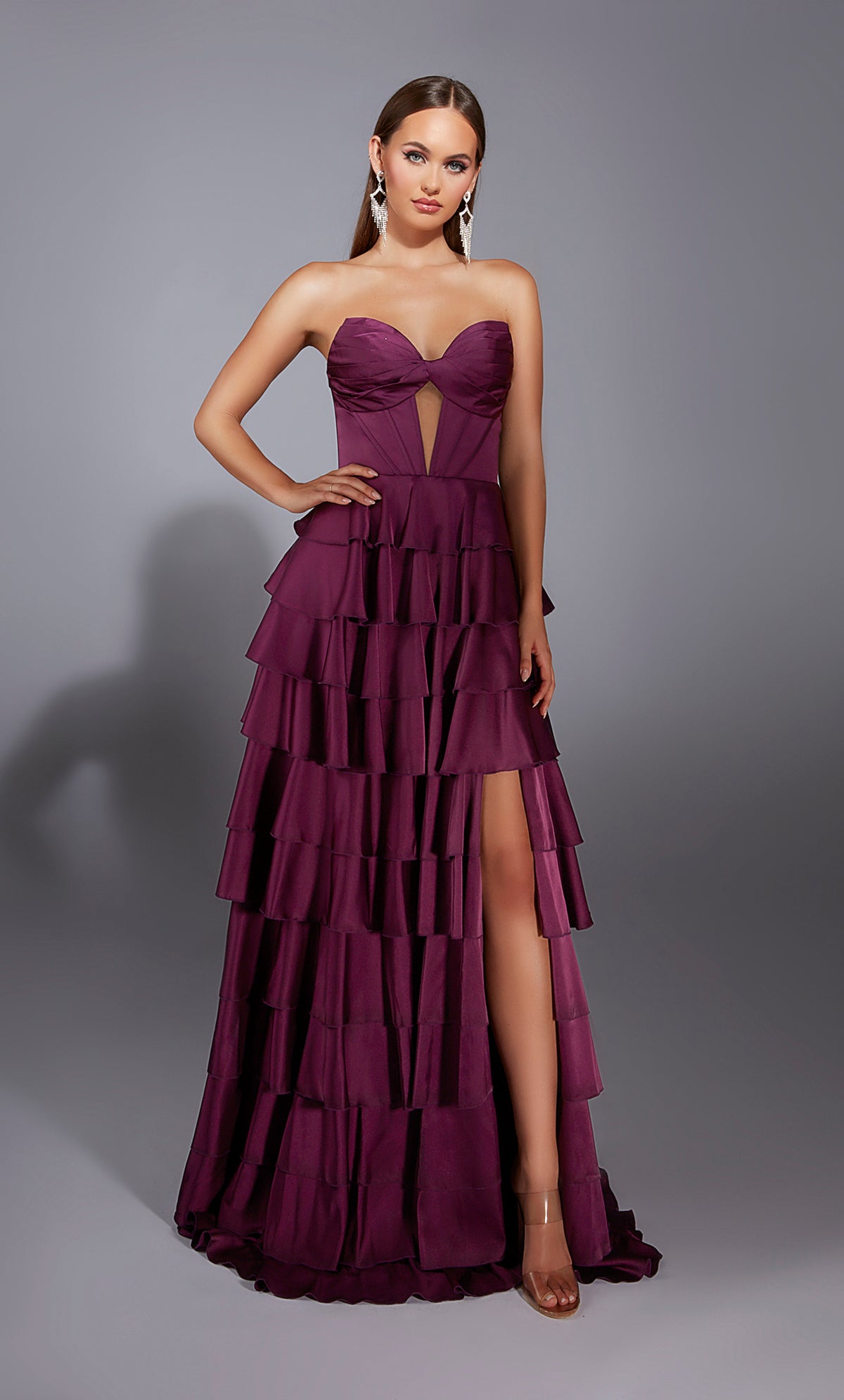 Alyce Paris 61889 Alyce Long Plunging Ruffles Ary Plord