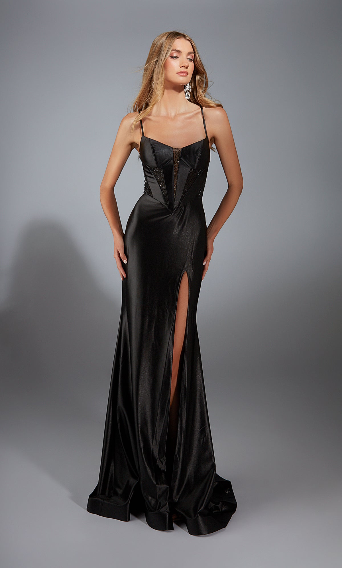 Alyce Paris 61950 Alyce Long Plling Slit Fit n Flare Plare