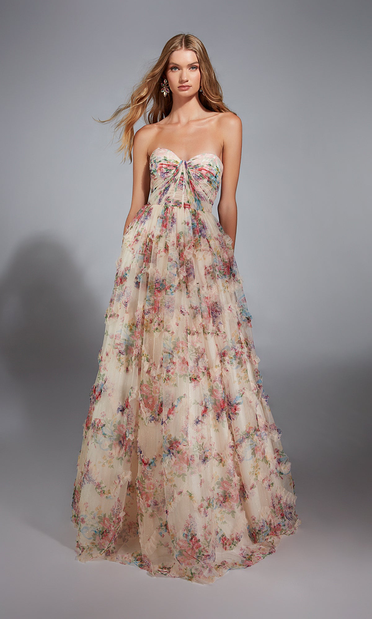 ALYCE Paris 61957 Alyce Long Strapless Neckline Corset Ballgown Dress