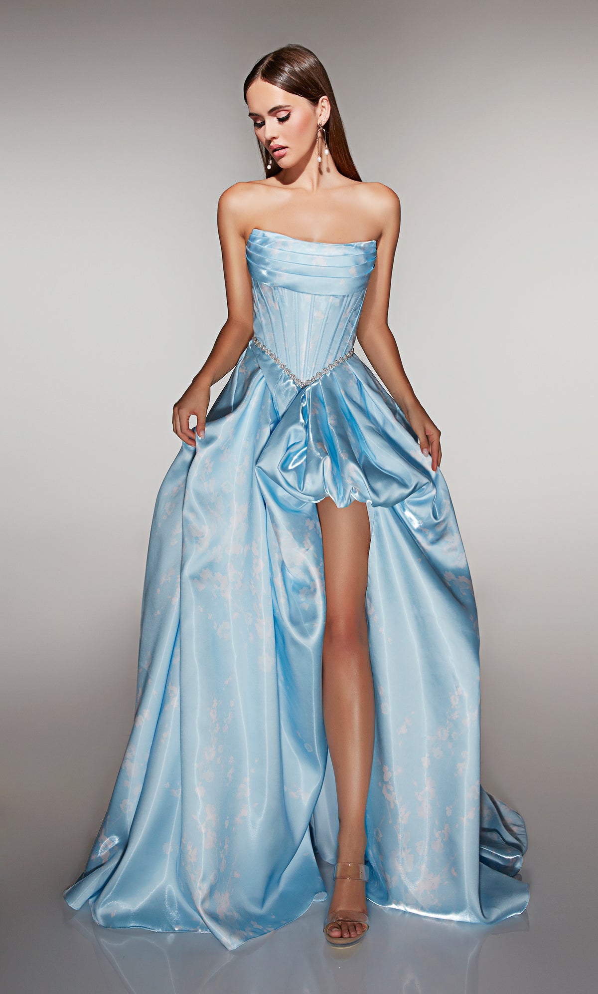ALYCE Paris 61989 Alyce Long Cowl Neckline Ruched/draped High-low Dress