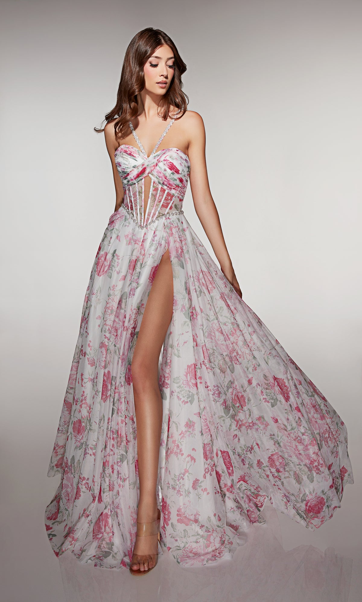 ALYCE Paris 61994 Alyce Long Sweetheart Neckline Embellished A Line Dress