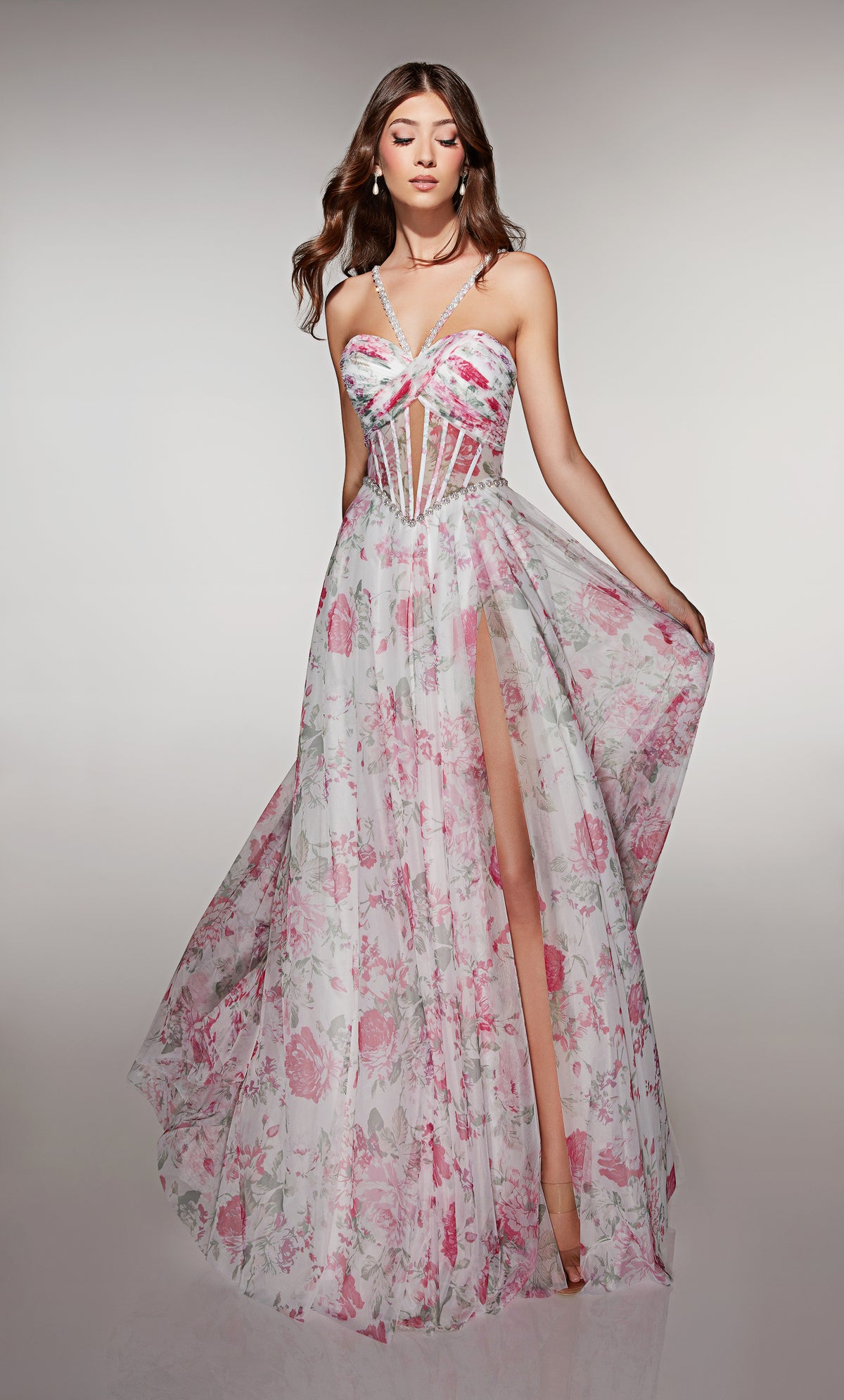 ALYCE Paris 61994 Alyce Long Sweetheart Neckline Embellished A Line Dress