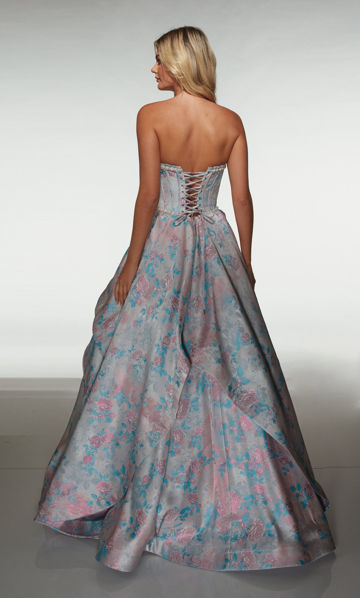 ALYCE Paris 61997 Alyce Long Scoop Neckline Waterfall Ballgown Dress