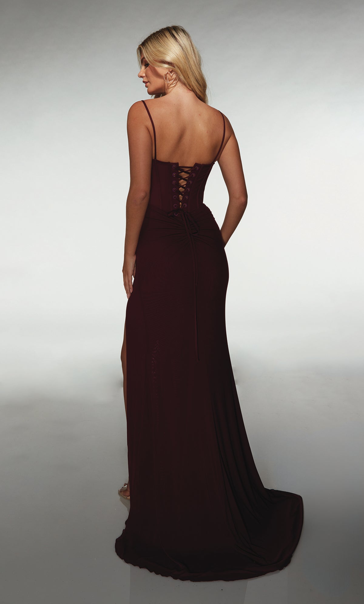 ALYCE Paris 62002 Alyce Long Straight Across Neckline Corset Straight Dress