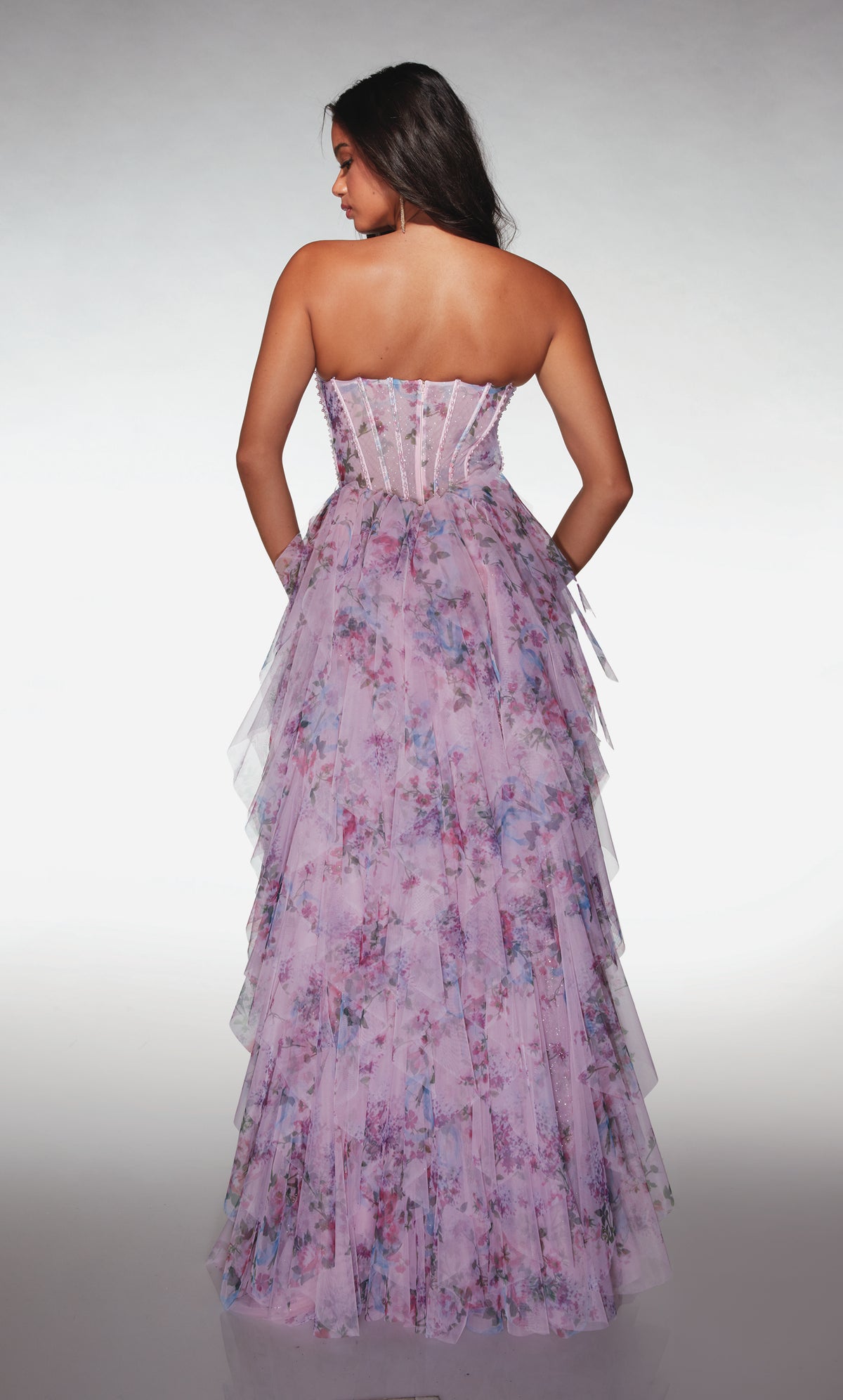 ALYCE Paris 62041 Alyce Long Sweetheart Neckline Ruffles A Line Dress
