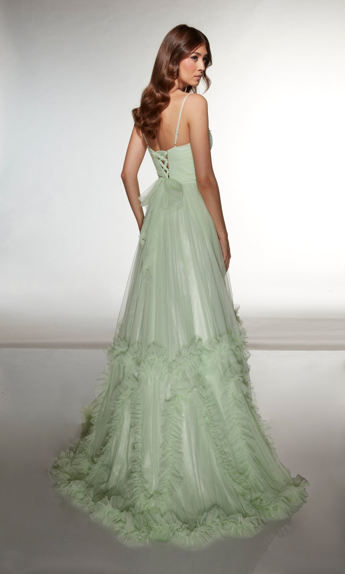 ALYCE Paris 62043 Alyce Long Sweetheart Neckline Ruffles A Line Dress
