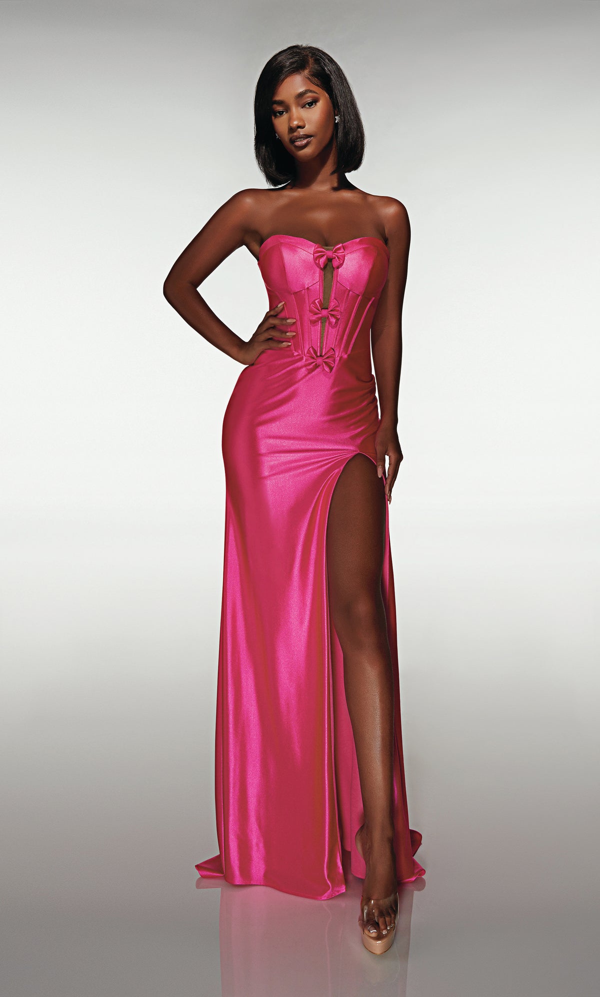 ALYCE Paris 62046 Alyce Long Plunging Neckline Simple Mermaid Dress
