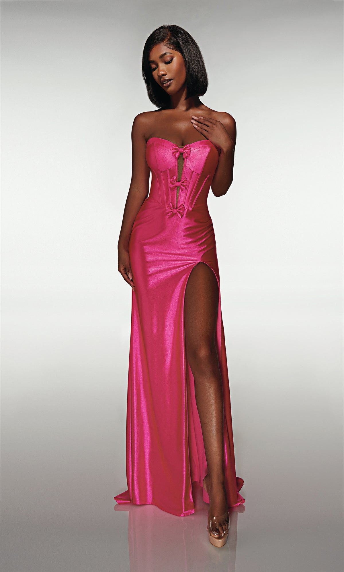 ALYCE Paris 62046 Alyce Long Plunging Neckline Simple Mermaid Dress