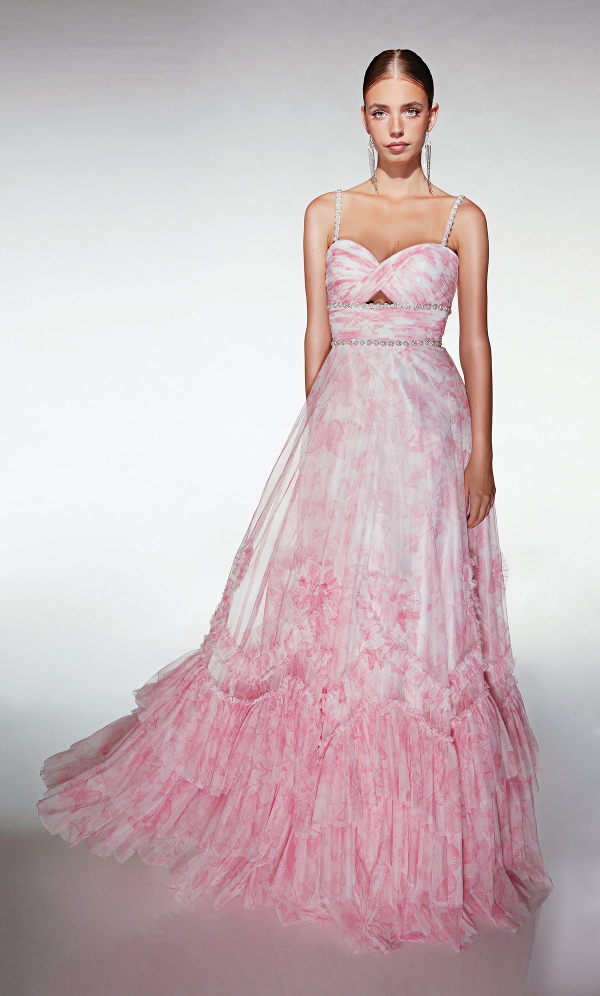 ALYCE Paris 62063 Alyce Long Sweetheart Neckline Ruffles A Line Dress