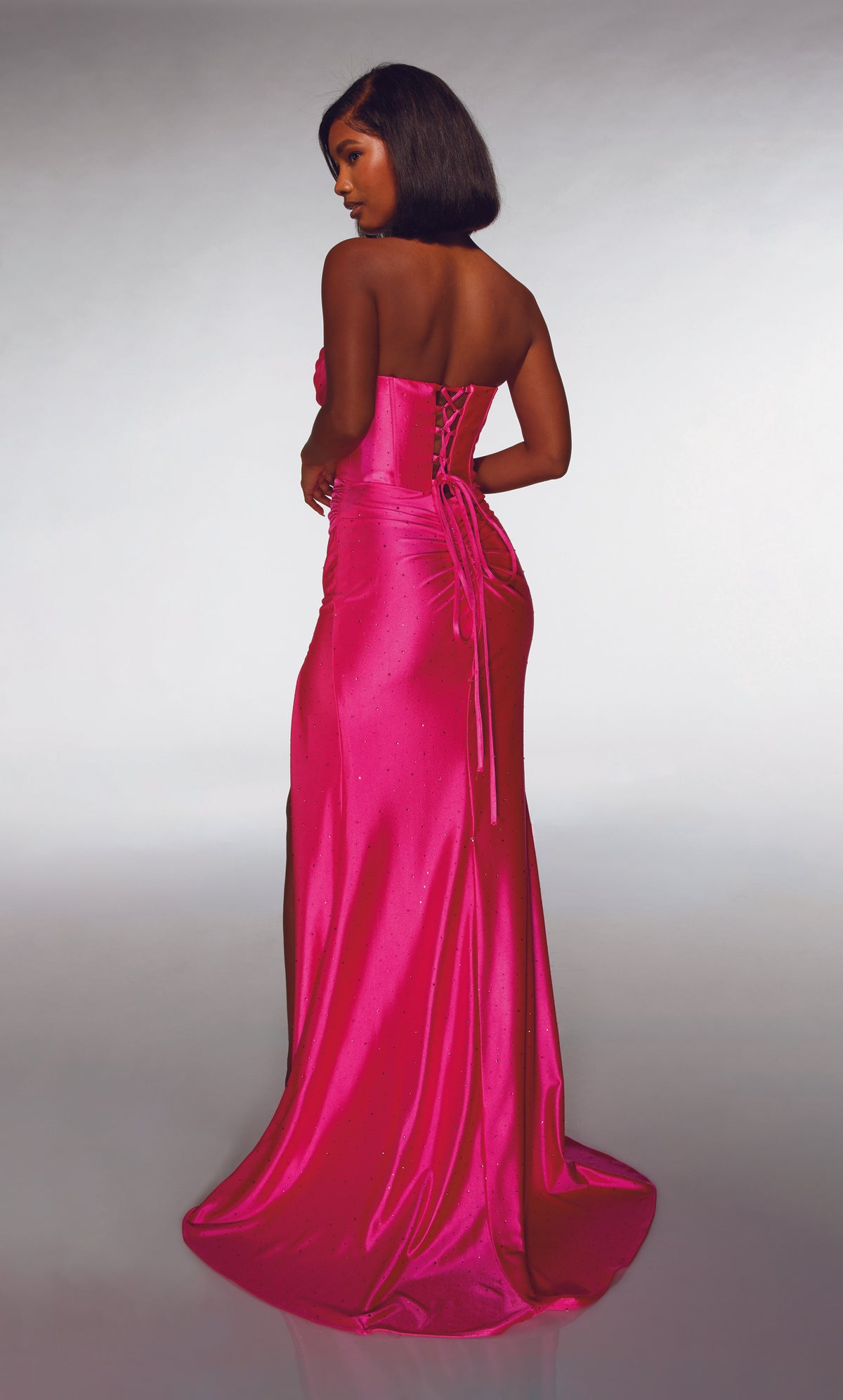 ALYCE Paris 62099 Alyce Long Cat-eye Neckline Simple Straight Dress