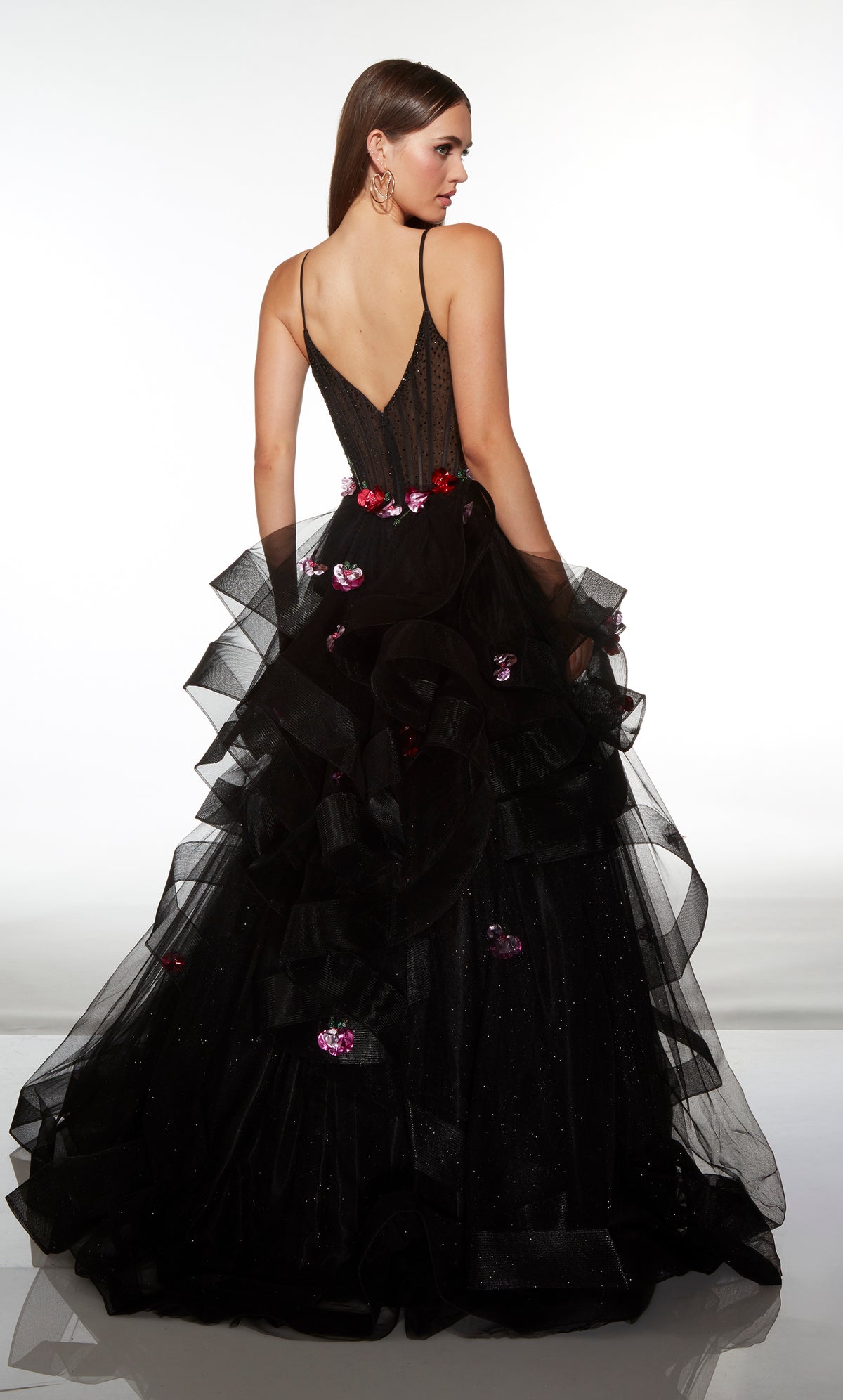 ALYCE Paris 62108 Alyce Long Cat-eye Neckline Corset Ballgown Dress