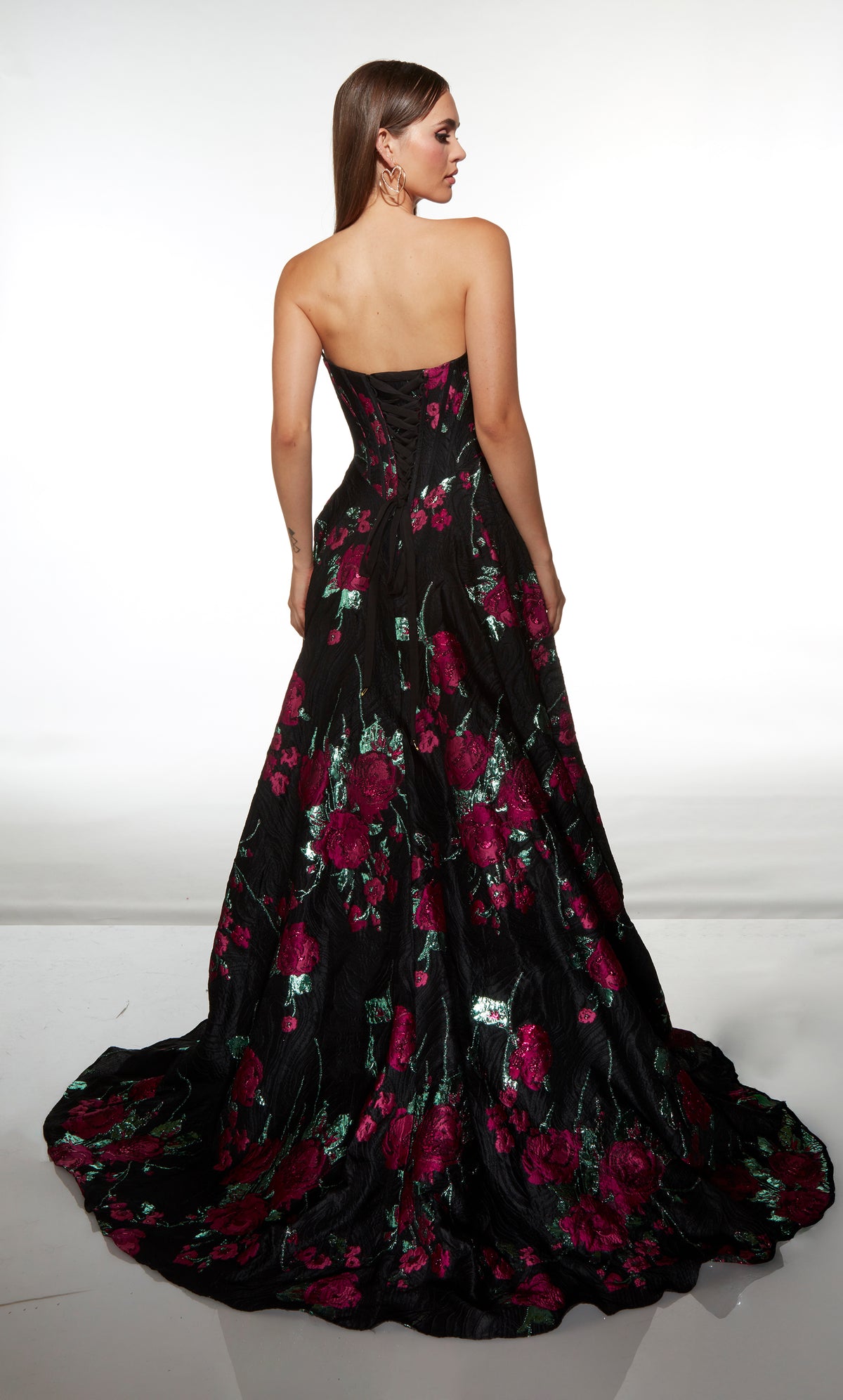 ALYCE Paris 62109 Alyce Long Sweetheart Neckline Slit A Line Dress