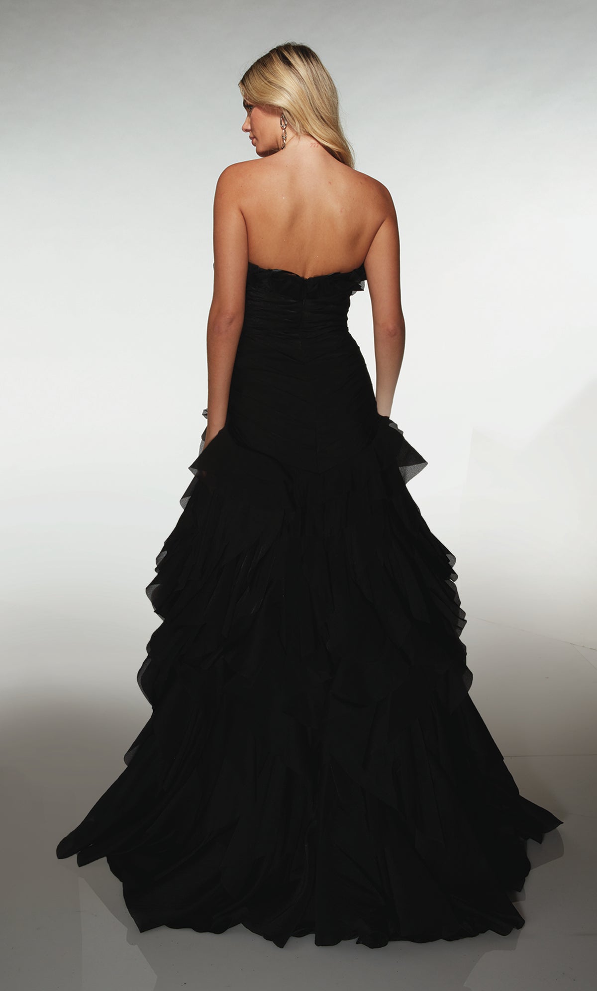 ALYCE Paris 62124 Alyce Long Sweetheart Neckline Ruffles A Line Dress