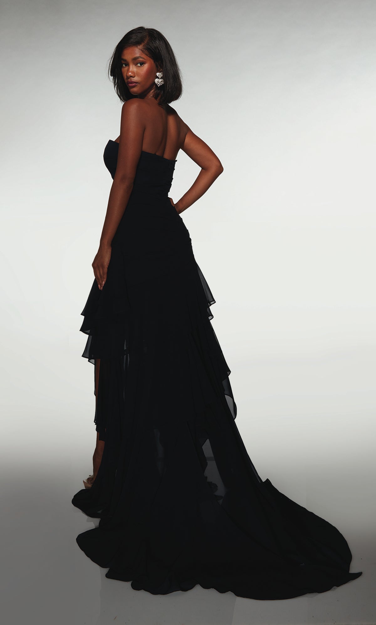 ALYCE Paris 62153 Alyce Long Straight Across Neckline Simple High-low Dress