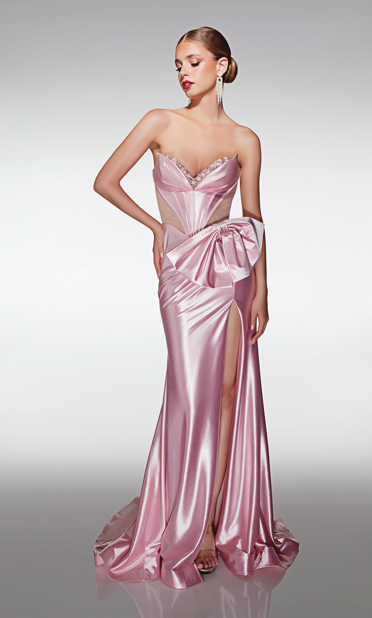 ALYCE Paris 62156 Alyce Long Cat-eye Neckline Sexy Mermaid Dress