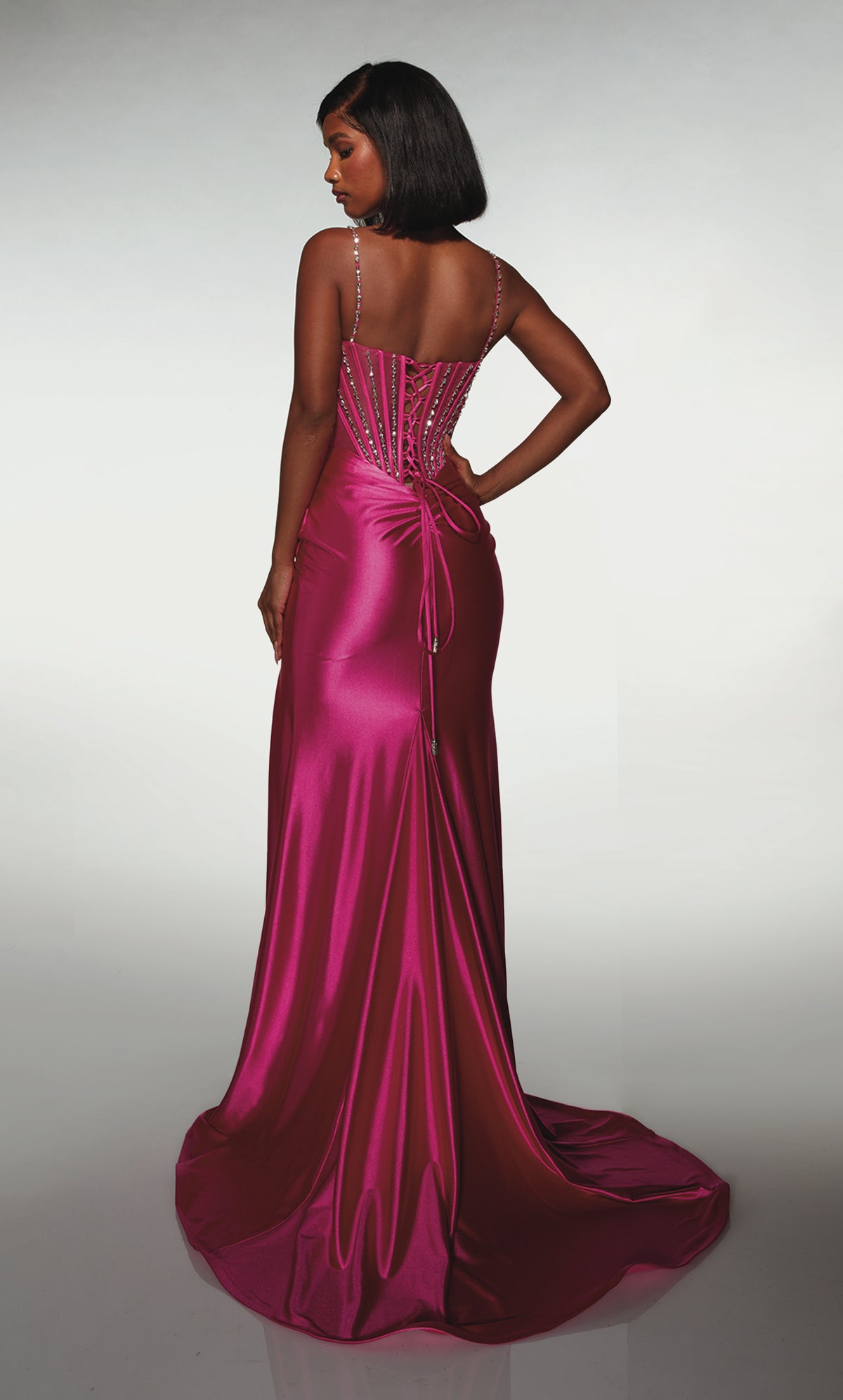 ALYCE Paris 62166 Alyce Long V-neckline Slit Mermaid Dress