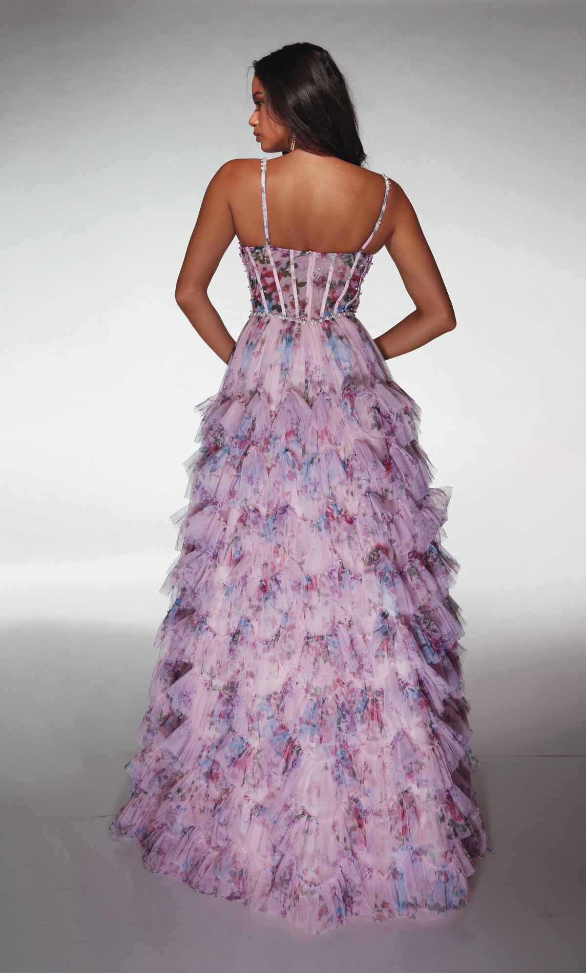 ALYCE Paris 62182 Alyce Long Sweetheart Neckline Ruffles A Line Dress