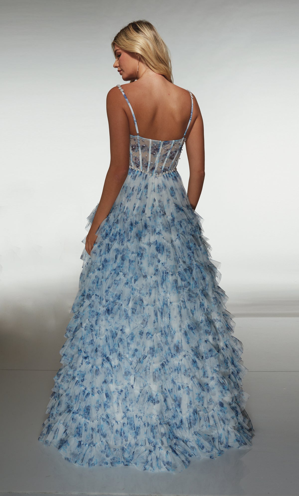 ALYCE Paris 62182 Alyce Long Sweetheart Neckline Ruffles A Line Dress