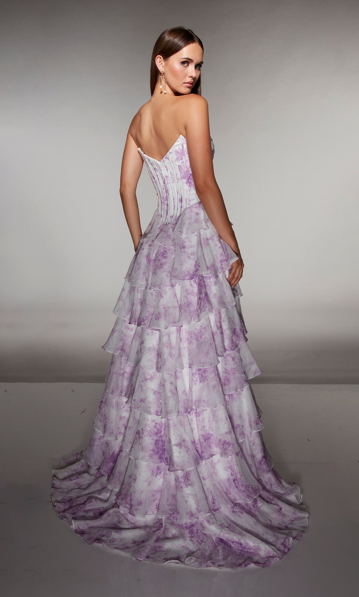 ALYCE Paris 62192 Alyce Long Sweetheart Neckline Ruffles A Line Dress