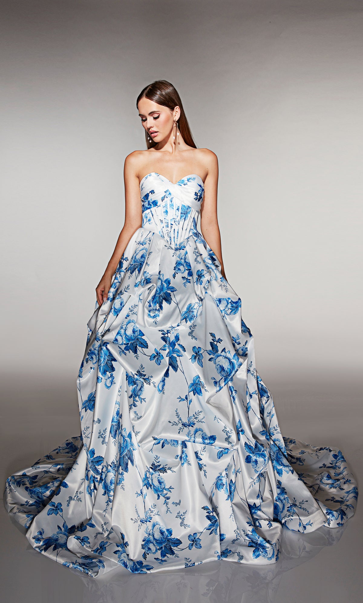 ALYCE Paris 62213 Alyce Long Sweetheart Neckline Ruched/draped Ballgown Dress
