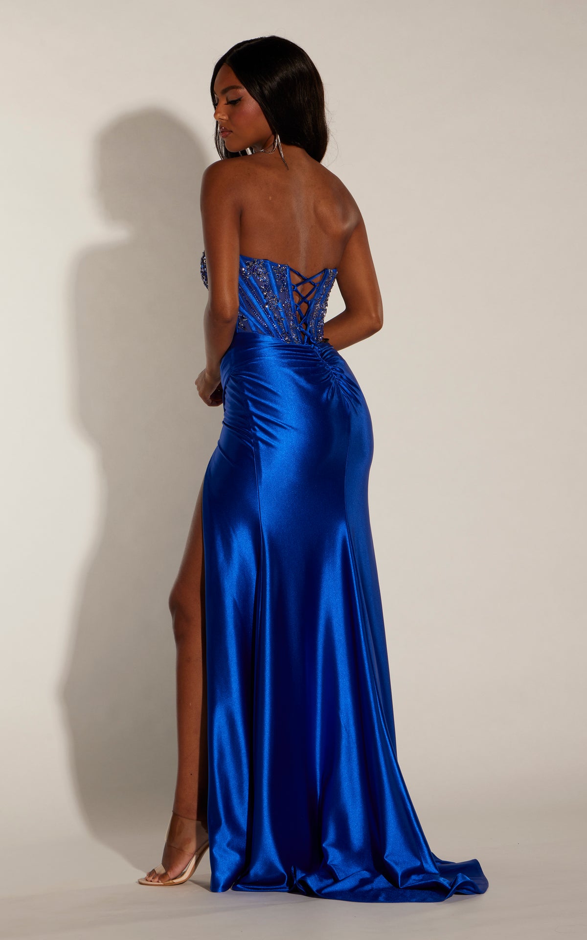 ALYCE Paris 62247 Alyce Long Scooped Neckline Sexy Straight Dress