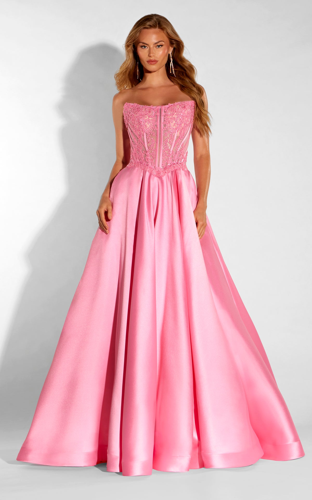ALYCE Paris 62248 Alyce Long Cat-eye Neckline Elegant Ballgown Dress