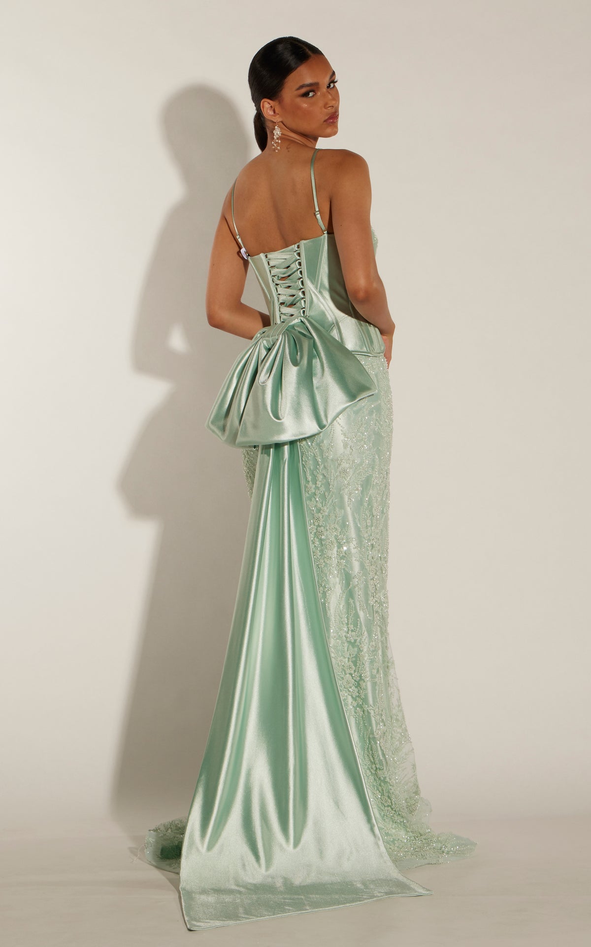 ALYCE Paris 62252 Alyce Long V-neckline Embellished Straight Dress