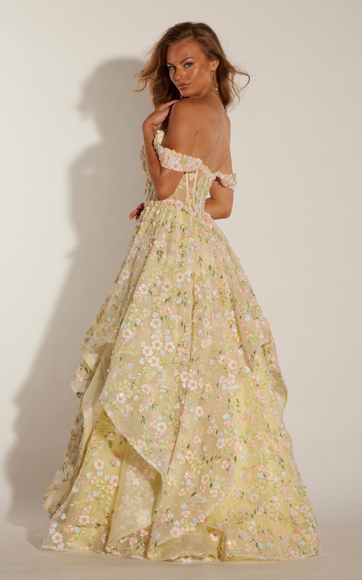 ALYCE Paris 62253 Alyce Long Cat-eye Neckline Corset Ballgown Dress