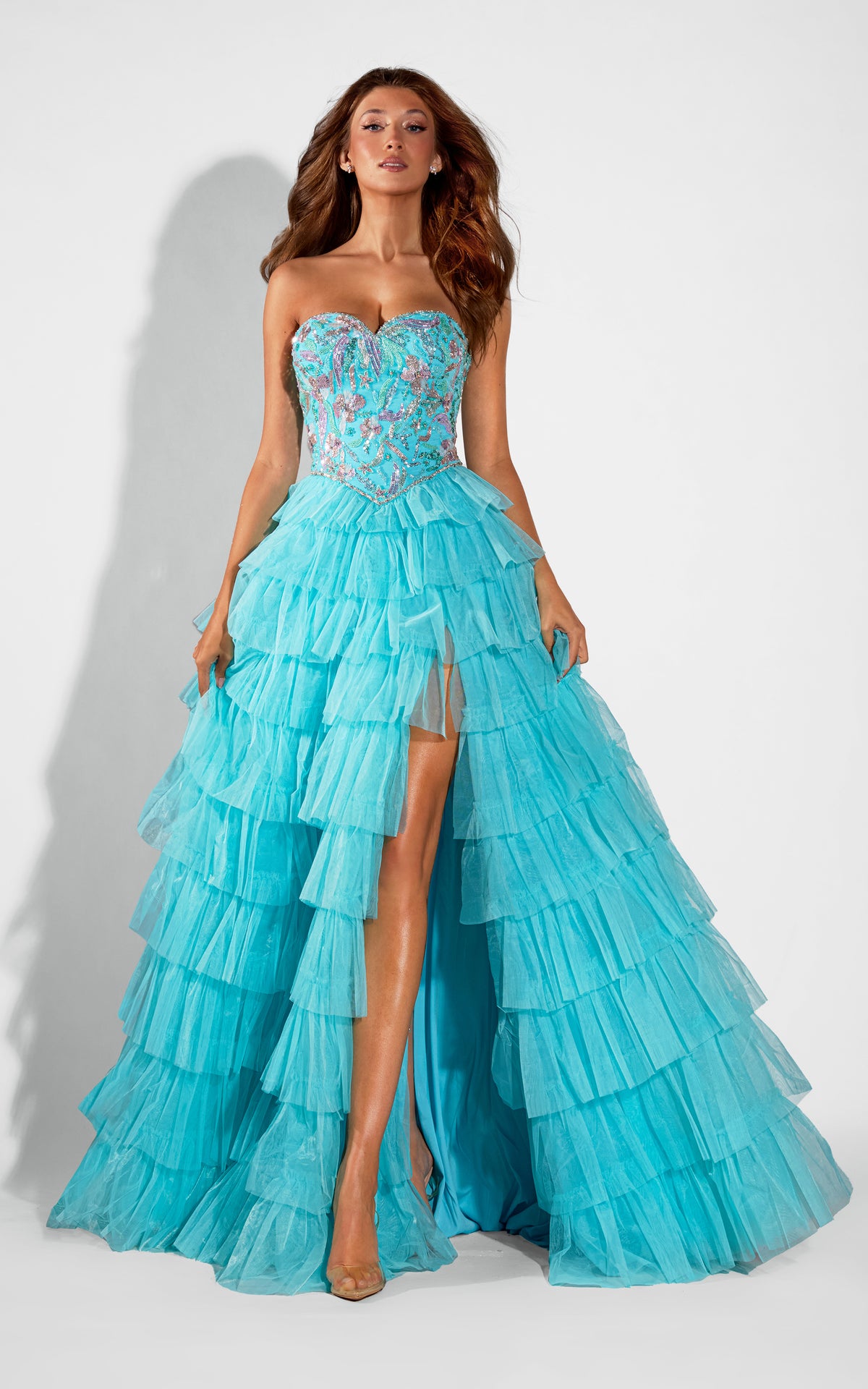 ALYCE Paris 62261 Alyce Long Sweetheart Neckline Ruffles Ballgown Dress