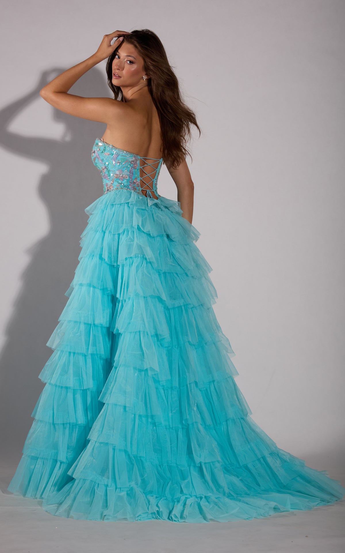 ALYCE Paris 62261 Alyce Long Sweetheart Neckline Ruffles Ballgown Dress