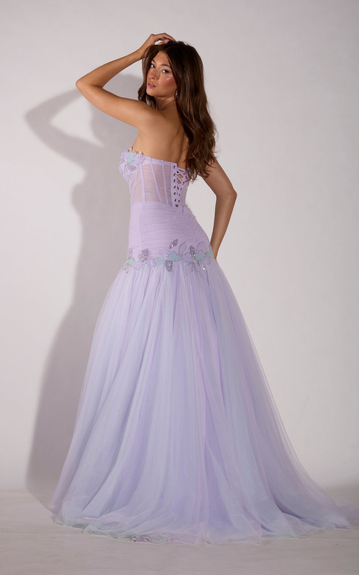 ALYCE Paris 62262 Alyce Long Sweetheart Neckline Ruched/draped High-low Dress