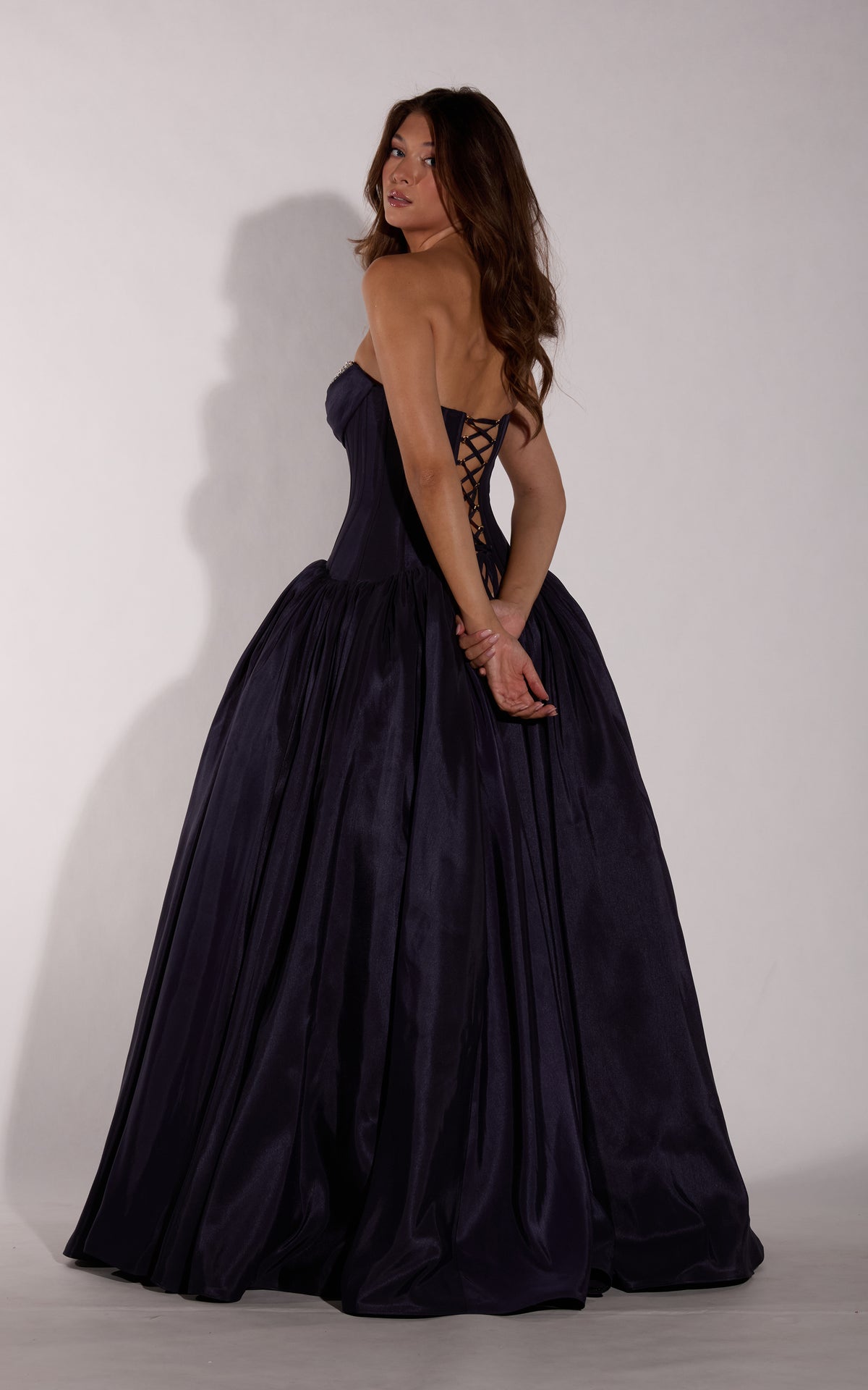 ALYCE Paris 62291 Alyce Long Cowl Neckline Corset Ballgown Dress