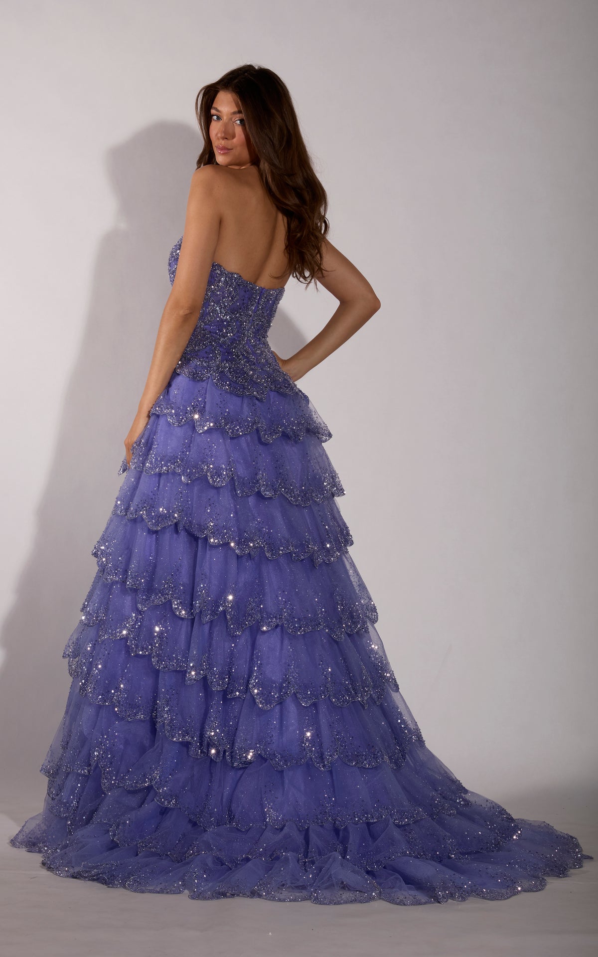 ALYCE Paris 62339 Alyce Long Strapless Neckline Shimmery/sparkly Ballgown Dress