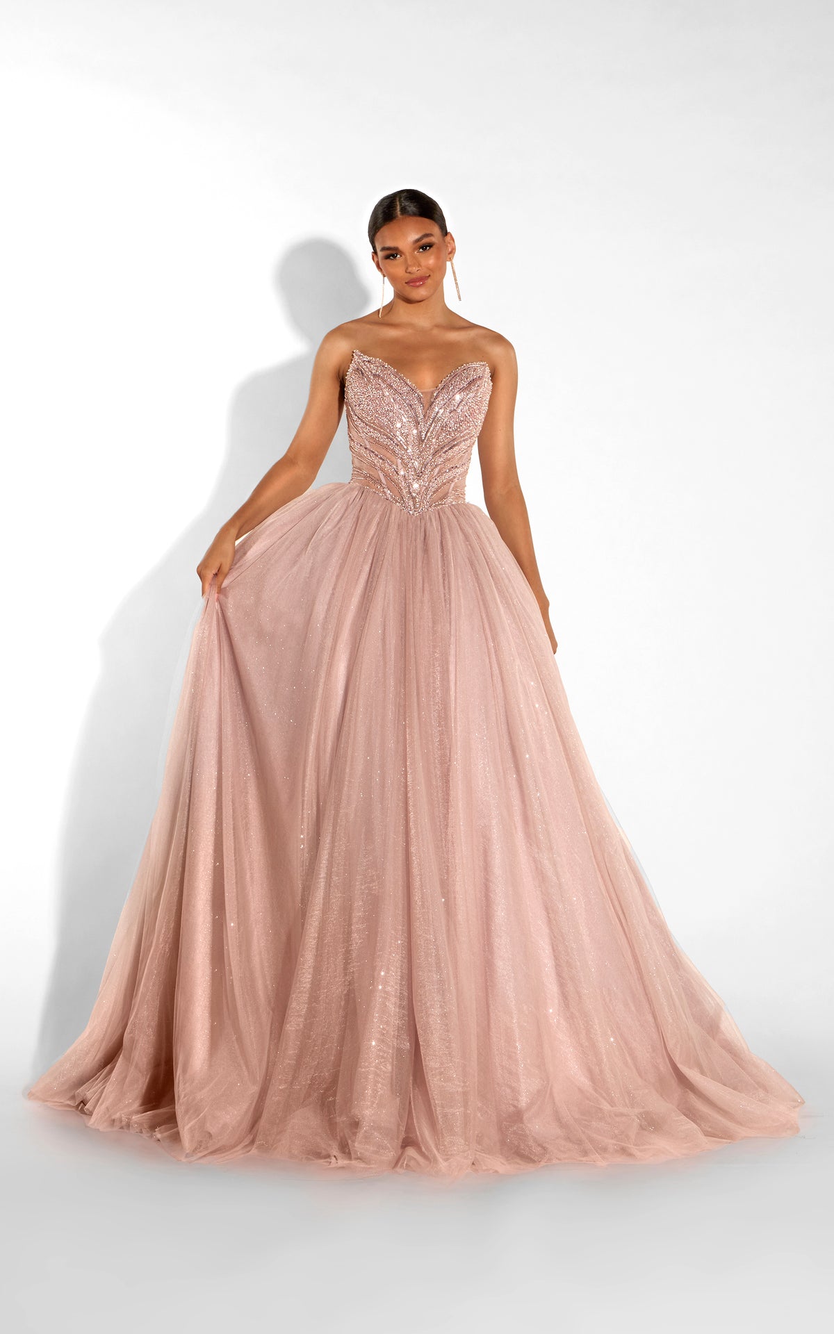ALYCE Paris 62424 Alyce Long Plunging Neckline Shimmery/sparkly Ballgown Dress