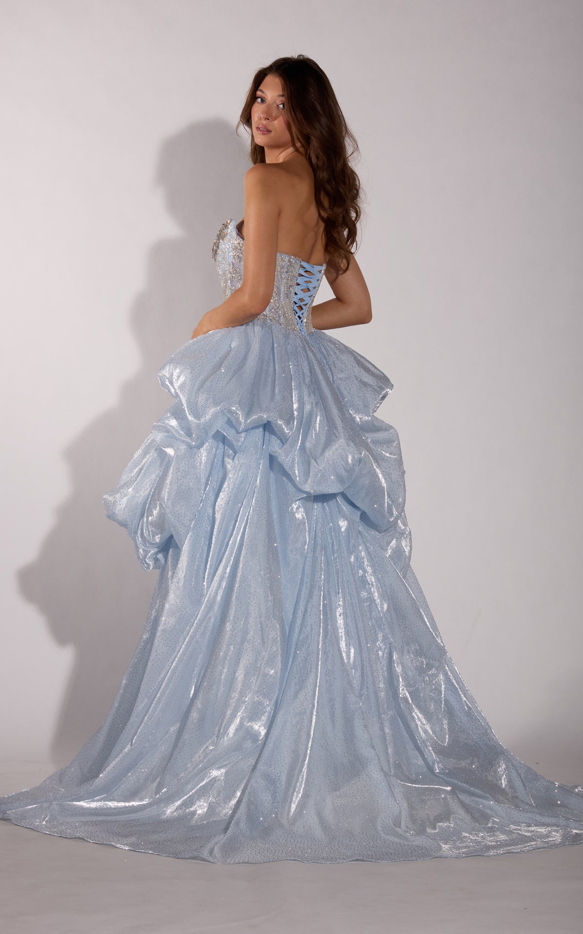 ALYCE Paris 62457 Alyce Long Straight Across Neckline Corset Ballgown Dress