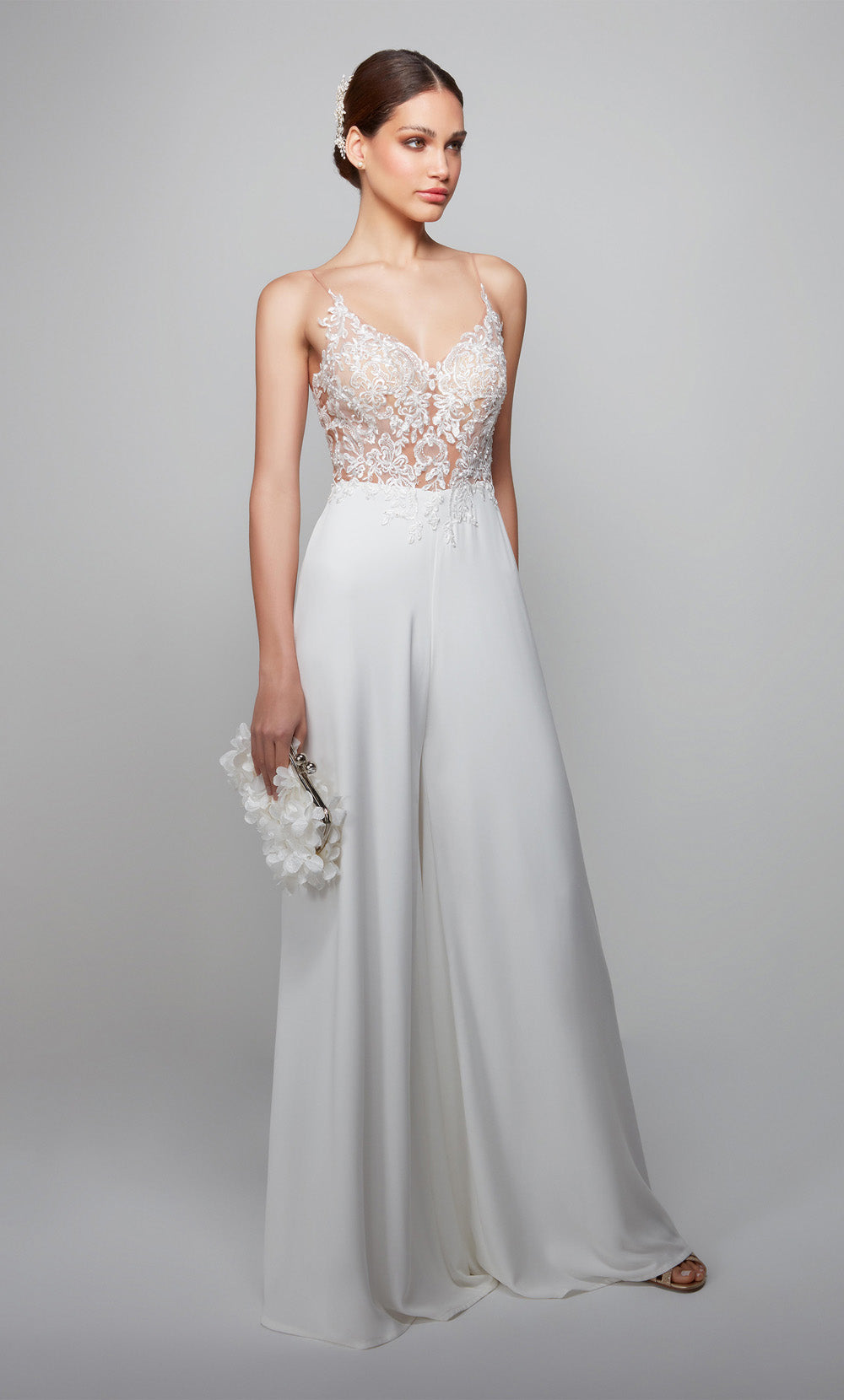 Alyce Paris 70017 Bridal Sweetheart 장식 점프 수트 드레스