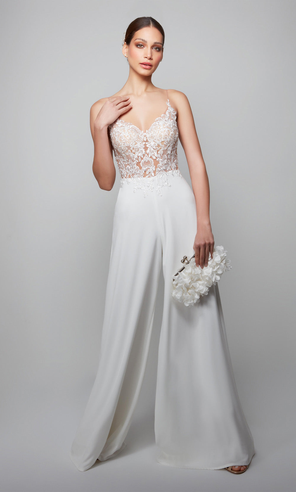 Alyce Paris 70017 Bridal Sweetheart 장식 점프 수트 드레스