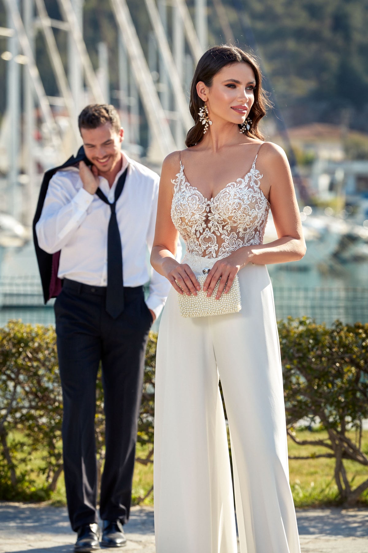 Alyce Paris 70017 Bridal Sweetheart 장식 점프 수트 드레스