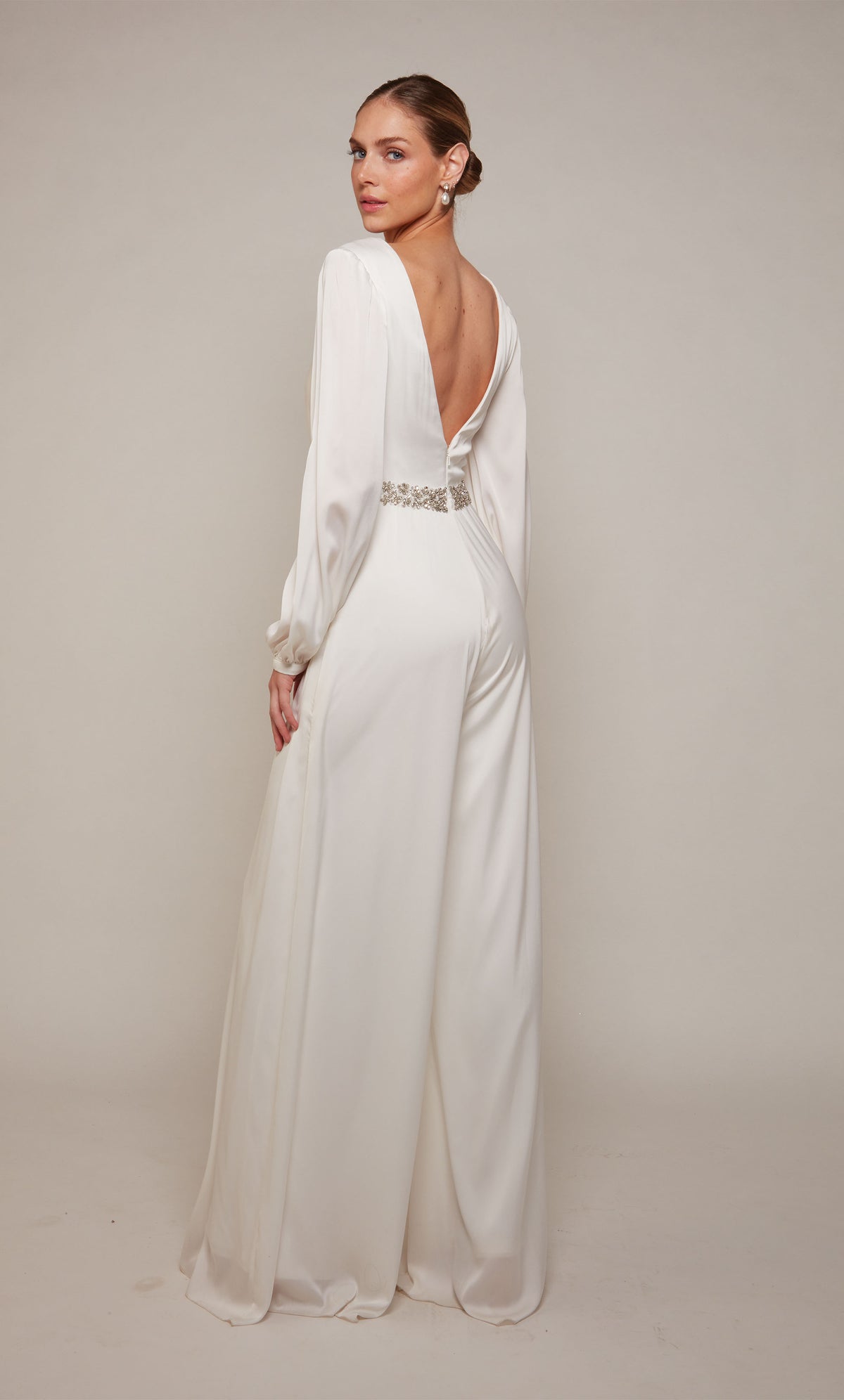 Alyce Paris 70031 Bridal v-Neck 장식 점프 수트 드레스
