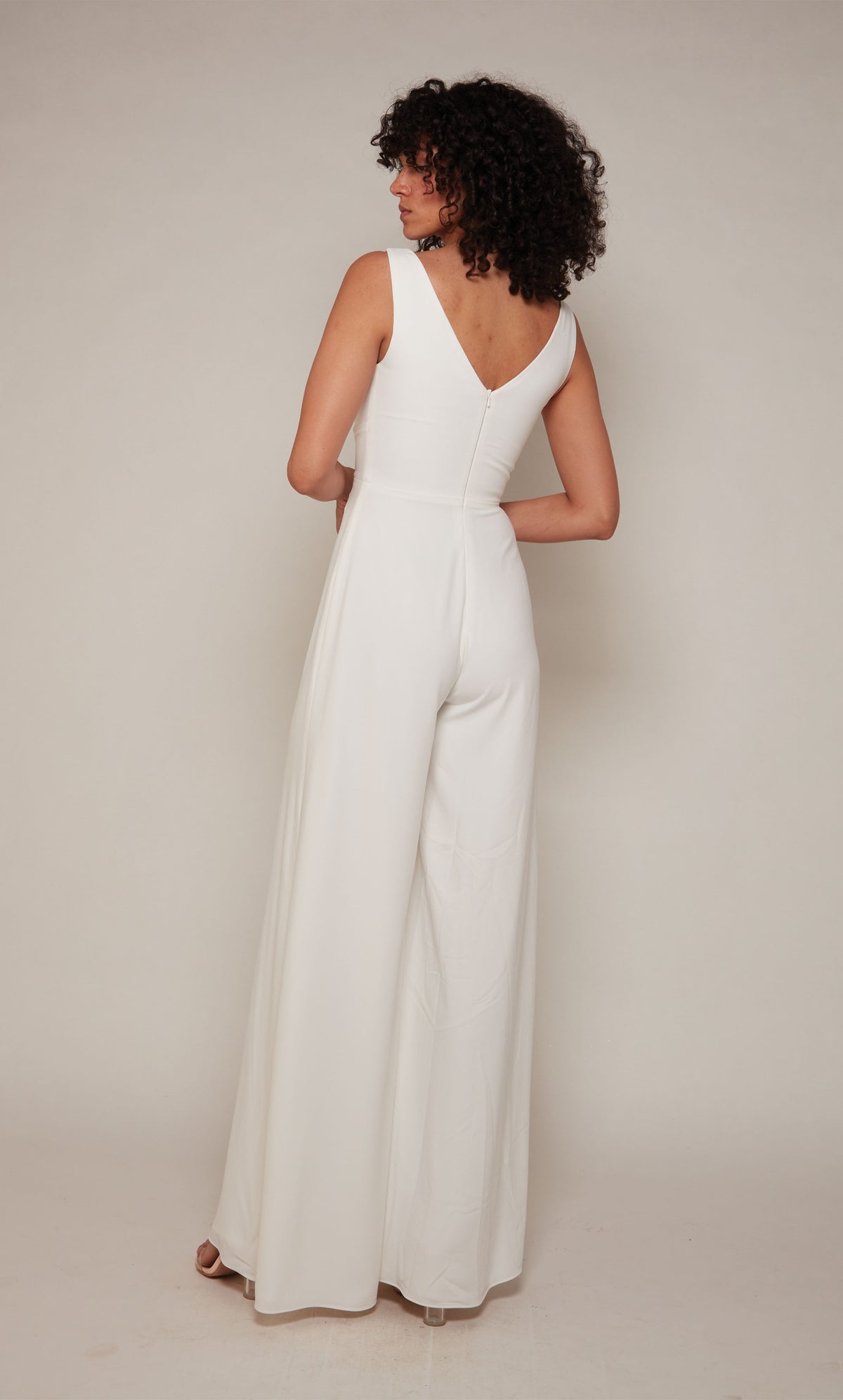 ALYCE Paris 70052 Bridal High Neckline Sexy Jumpsuit Dress