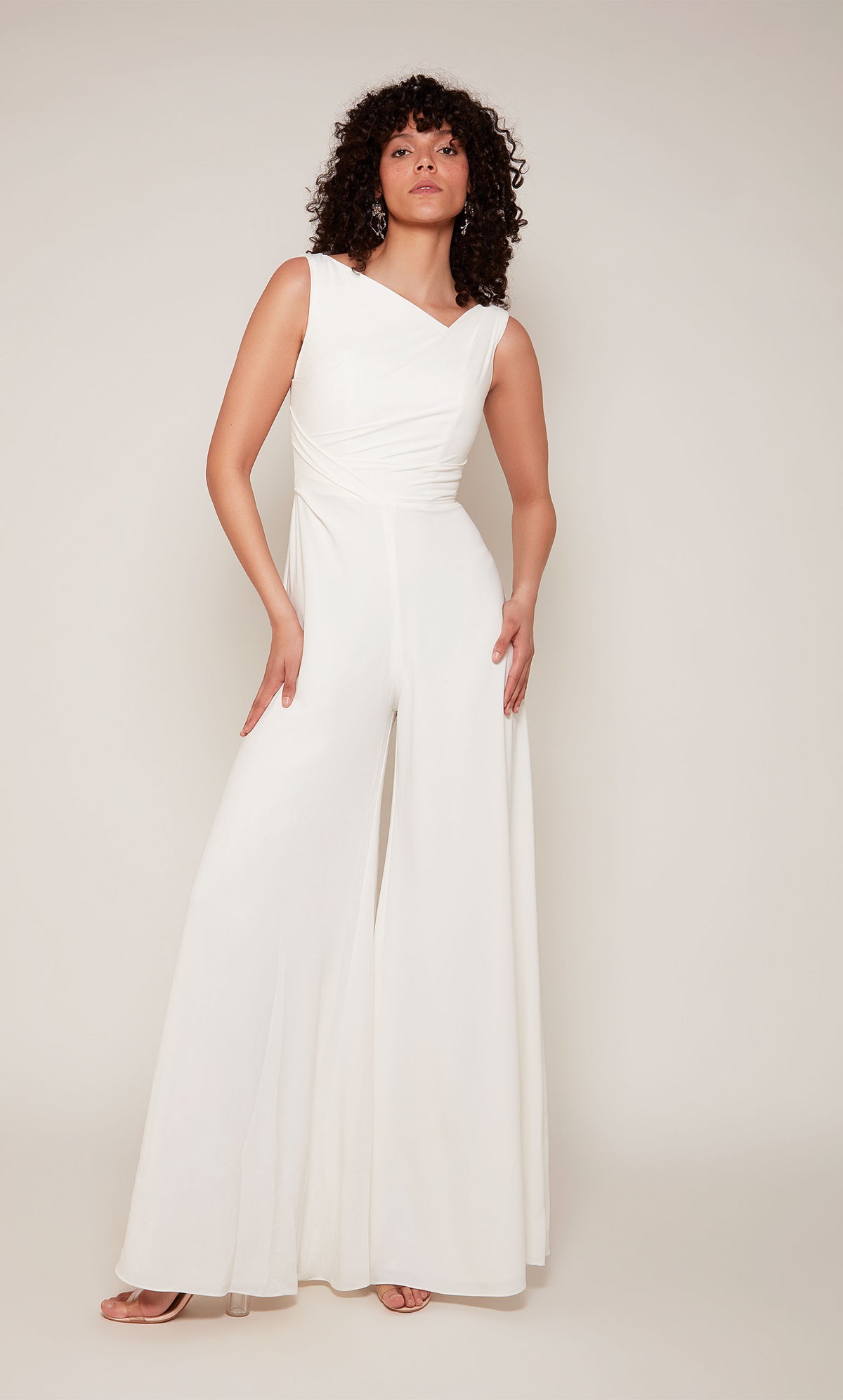 ALYCE Paris 70052 Bridal High Neckline Sexy Jumpsuit Dress