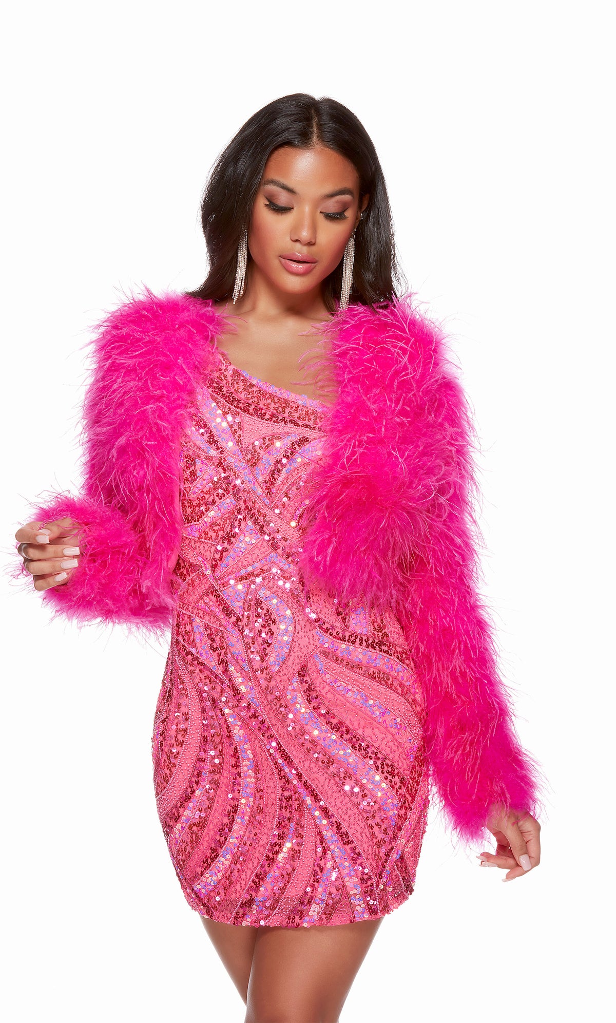 Alyce Paris 700 Heimkehr Kurzes elegantes Jackenkleid