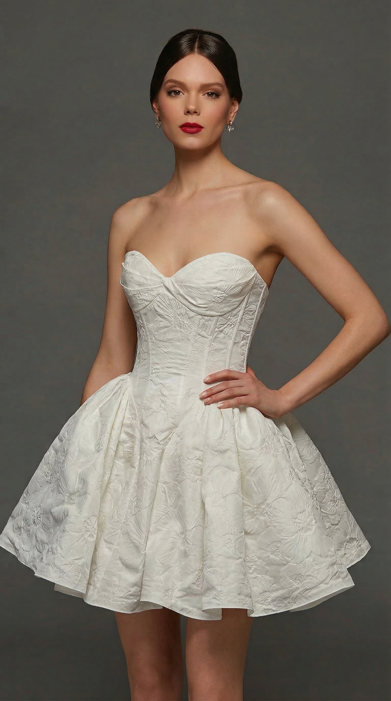 ALYCE Paris 70110 Bridal Cat-eye Neckline Corset Ballgown Dress