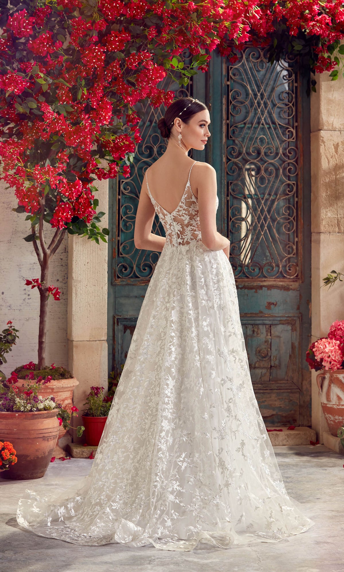 Alyce Paris 7012 Braut V-Ausschnitt verschönerte Fit n Flare-Kleid