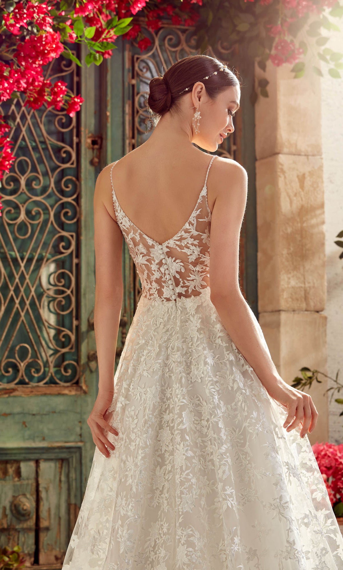 ALYCE Paris 7012 Bridal V-neckline Embellished A Line Dress